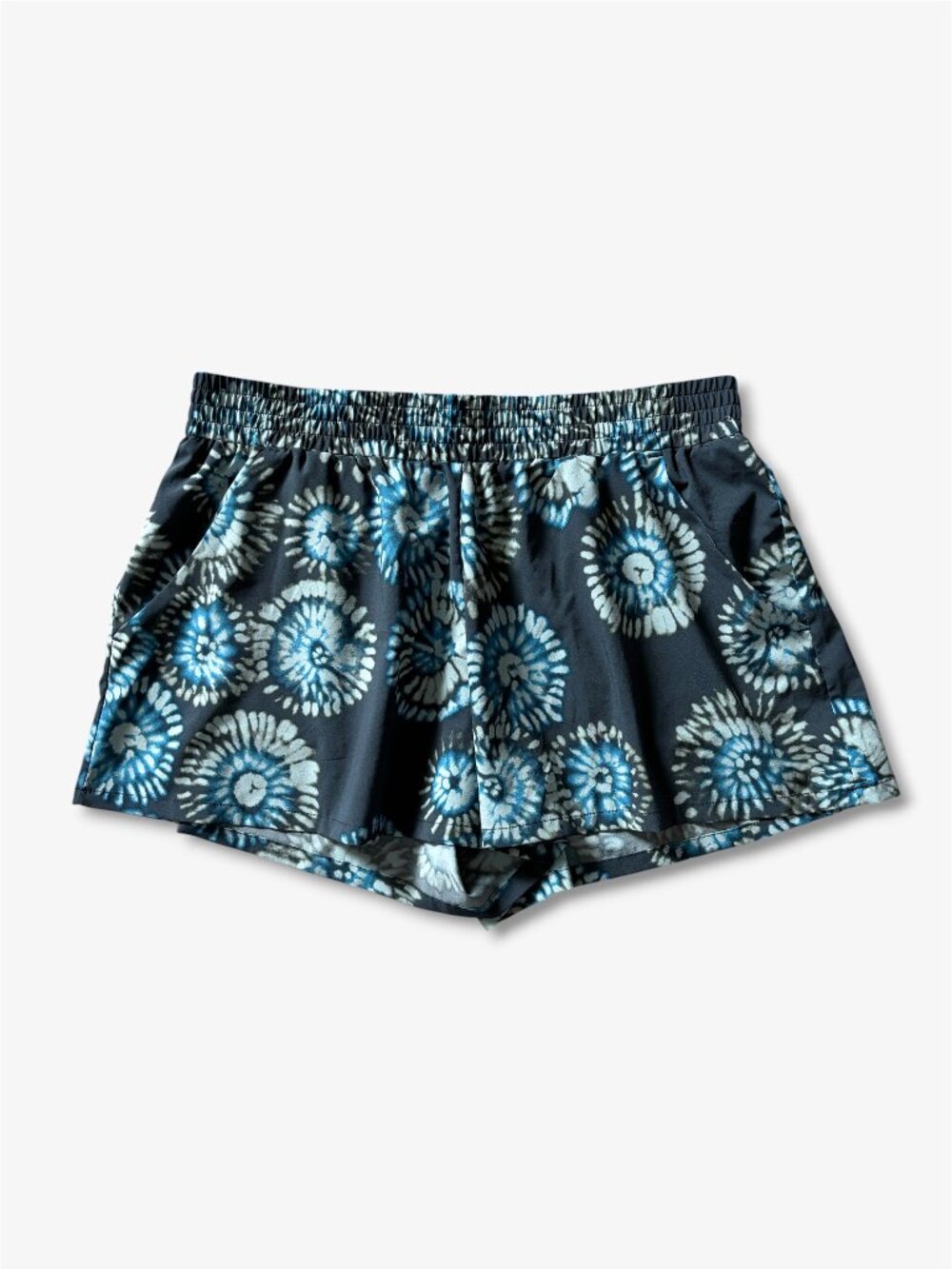 Toad&Co Sunkissed Pull On Shorts Big Sky Blue Tie Dye Womens Medium Gorpcore